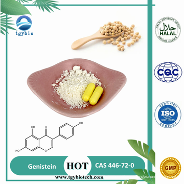 Atención médica CAS 446-72-0 98% EXTRACTO DE SOYBEANS GENISTEIN